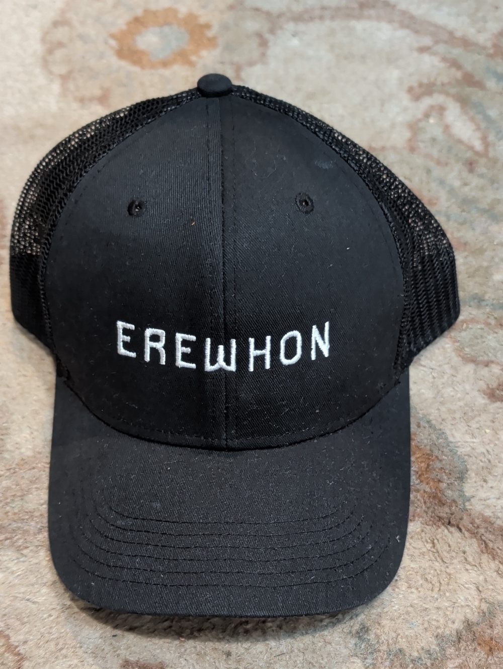 EREWHON Black Mesh 6 Panel Trucker Dad Hat